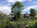 Some of the tornado damage in Revere, Massachusetts, on July 28. [Marek Kozubal, KB1NCG, photo]